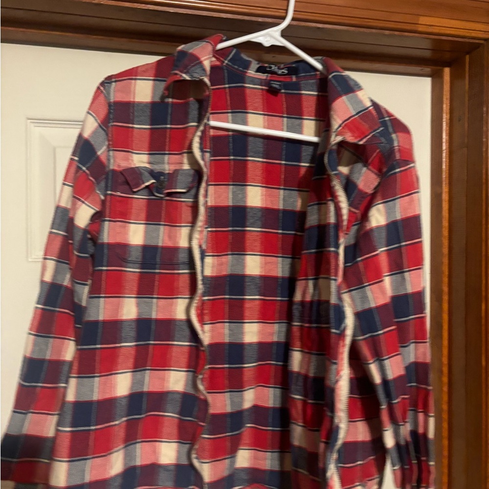 Chaps Red, Blue, and Cream Plaid Men's Shirt